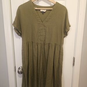 Universal Thread Olive Green V-Neck Dress